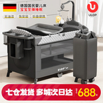 ULOP婴儿床可折叠便携式游戏床移动床多功能宝宝床新生儿拼接大床