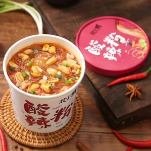 北小城酸辣粉135g*6桶速食红薯方便面粉零食夜宵免煮早餐即食主食