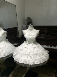 【白色天使之翼】YoYo酱原创设计Lolita洋装doll感jsk吊带连衣裙