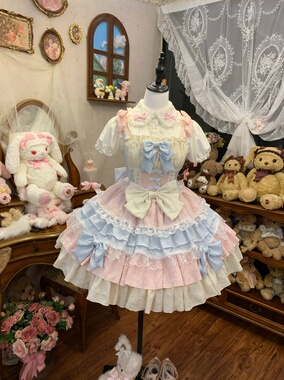 【多巴胺】YoYo酱原创设计Lolita洋装doll感jsk吊带连衣裙夏季
