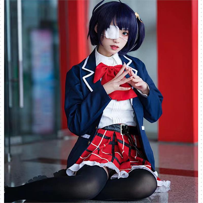 中二病也要谈恋爱cos服小鸟游六花cos服动漫服装女 jk格子裙cos服