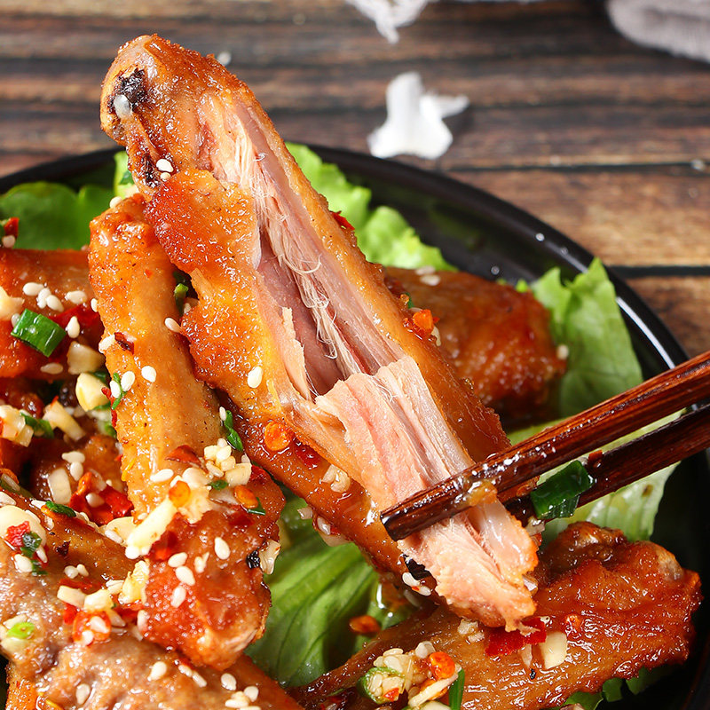 汇兴旺椒盐蒜香鸭翅半成品餐厅酒店特色菜速冻食品鸭中翅烧烤油炸