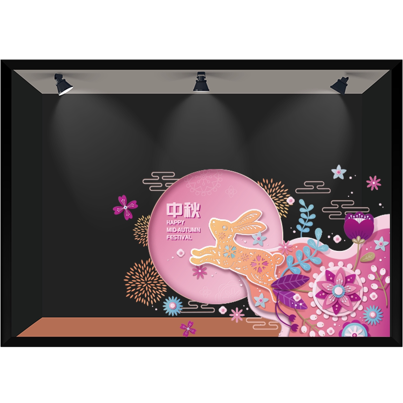 气氛布置女装店展厅文创玻璃贴纸