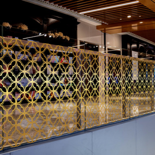 新中式底纹贴膜镂空剪纸透明中餐厅栏杆玻璃落地窗腰线美化中国风