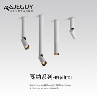 led长筒明装 背景墙餐厅创意吧台灯 射灯可调角度圆柱形北欧吸顶式