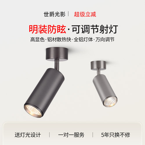 led可调角度射灯高级感包豪斯