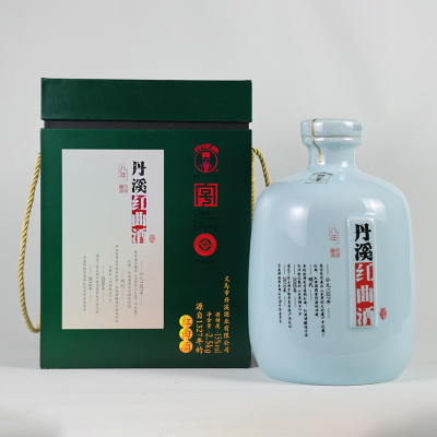 丹溪红曲酒黄酒八年陈酿黄酒2500ml礼盒装黄酒焦糖色坛装纯粮黄酒