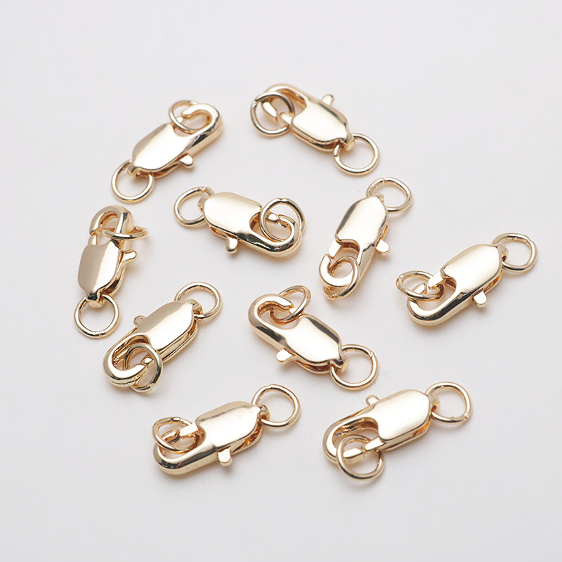 14k/18k包金保色鱼尾扣 diy手工饰品配件 金色项链手链连接收尾扣,饰品/流行首饰/时尚饰品新,其他DIY饰品配件,淘宝优惠券,粉丝福利购,淘宝优惠卷