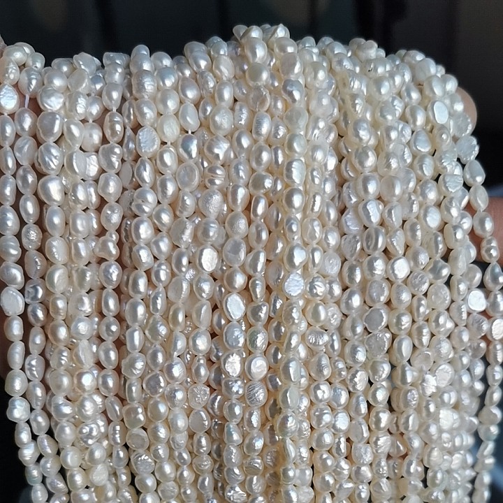 5-6mm竖孔两面光巴洛克天然淡水珍珠散珠项链半成品一条35公分长,珠宝/钻石/翡翠,裸珠,淘宝优惠券,粉丝福利购,淘宝优惠卷