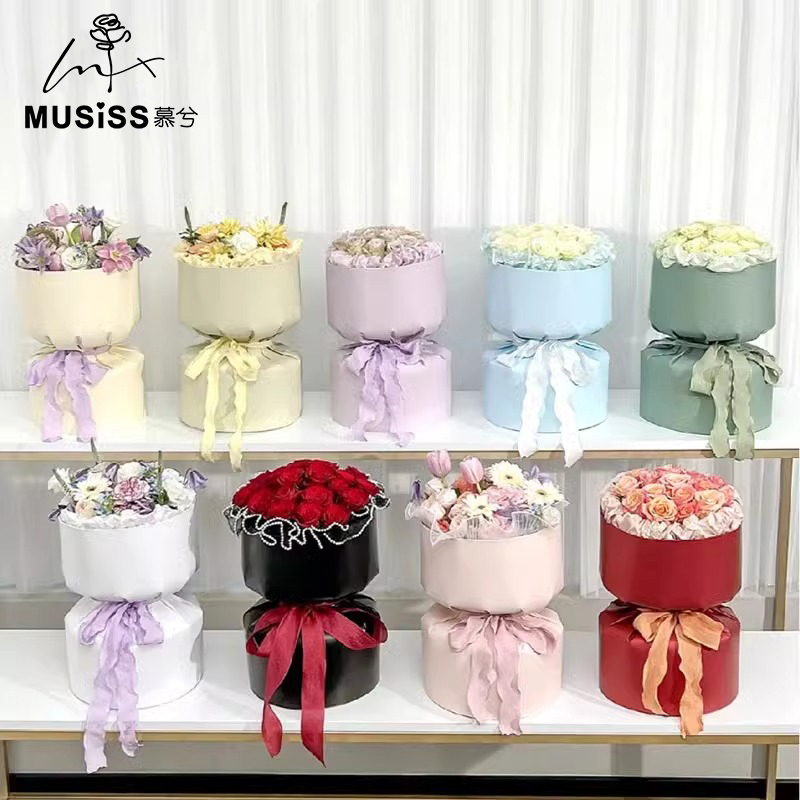 新款韩风初恋一体式定型片快速包花神器鲜花店花束包装材料内衬纸