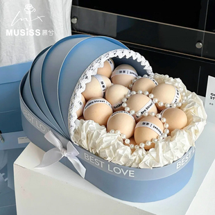创意摇篮花盒鸡蛋月子伴手礼盒花篮鲜花花束包装盒水果花艺空盒子