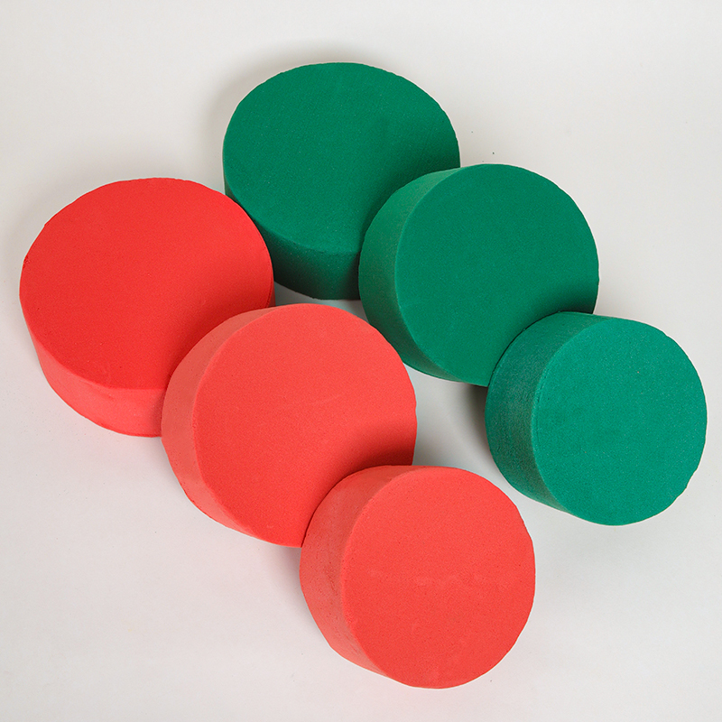 圆形花泥福桶插花泡沫泥锁水