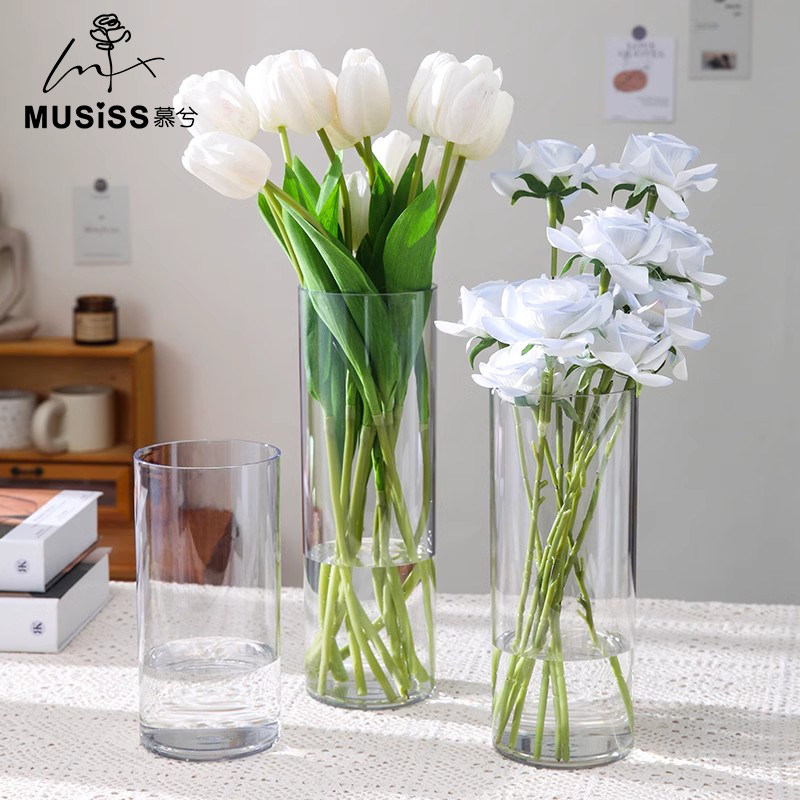 亚克力透明圆形直桶醒花桶插花瓶简约家用塑料花筒花店专用养花桶,鲜花速递/花卉仿真/绿植园艺,花艺材料,淘宝优惠券,粉丝福利购,淘宝优惠卷