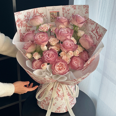 午后红茶包花纸鲜花包装纸网红艺术纸花束包装花艺手工diy资材