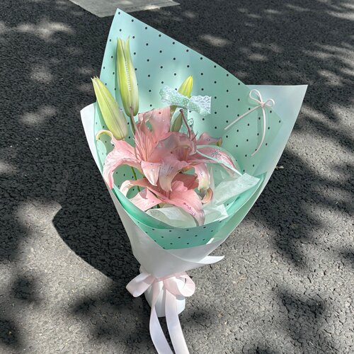 韩式波点包装纸鲜花花束包花纸清新圆点加厚造型纸花艺硬卡纸材料