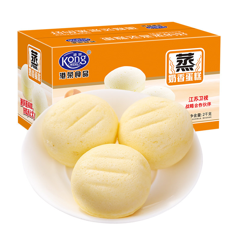 港荣鸡蛋原味整箱手撕面包