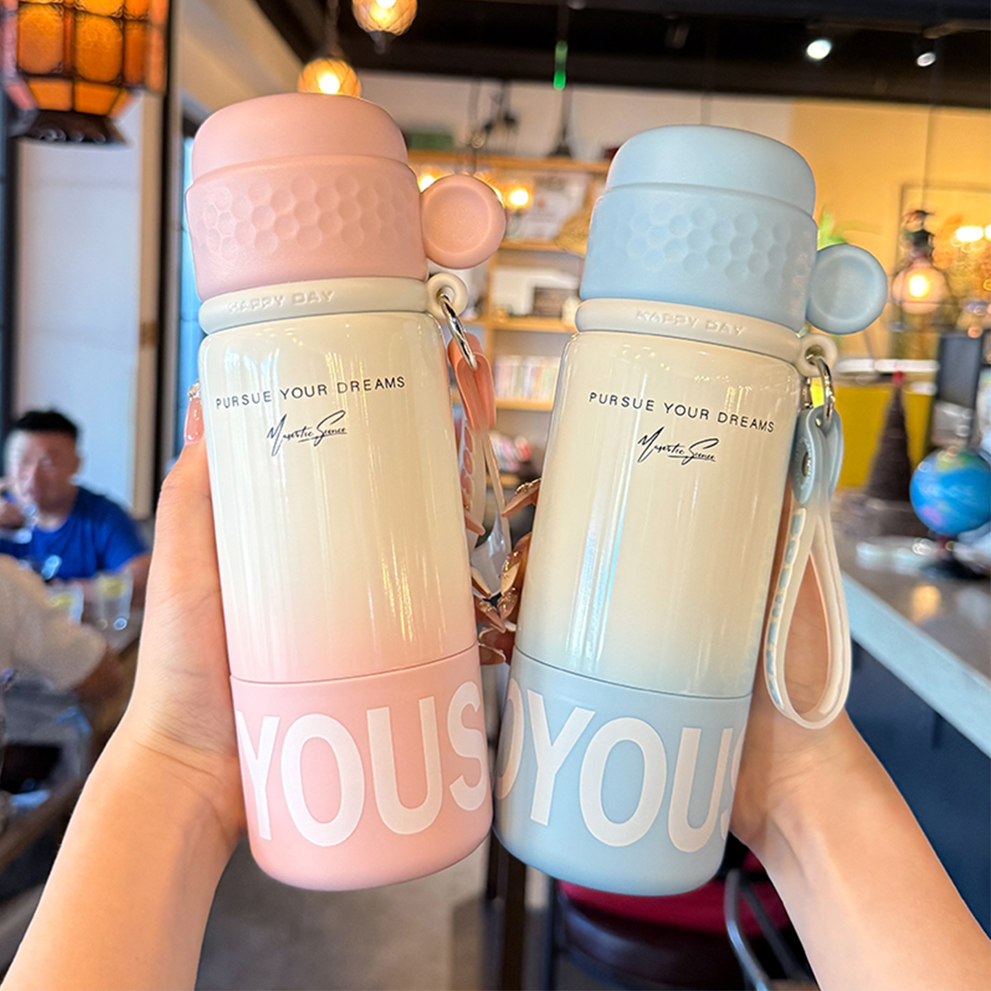 保温杯女2025年新款学生吸管水杯