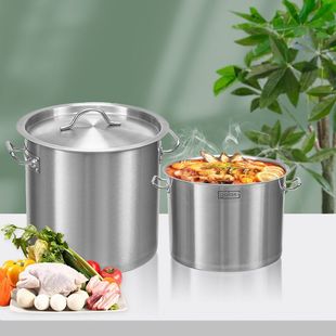 复合底不锈钢桶双耳大容量高身汤锅饭堂耐用储水桶商用不锈钢汤桶