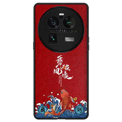 oppofindx6真皮中国风手机壳