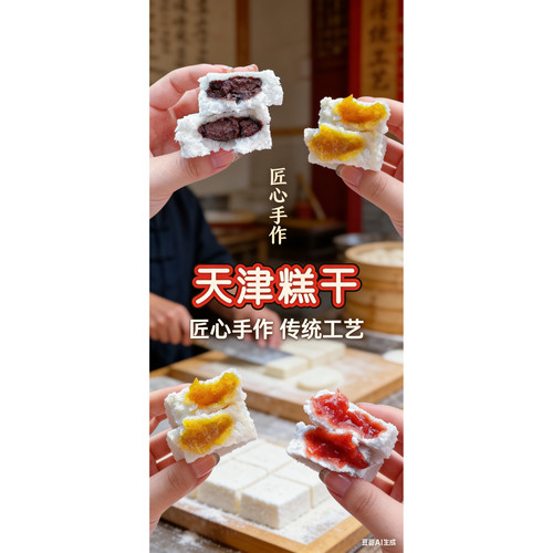 天津特产清真糕干米糕天津糕干网红同款小吃真空包装