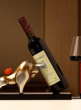 贝汉美牛气冲天红酒架摆件轻室奢高档家居客厅办公酒柜创意装饰品