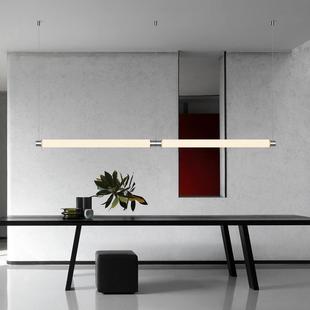 北欧一字长条吧台餐厅店前台组合吊灯设计师办酒公桌收银台线条灯