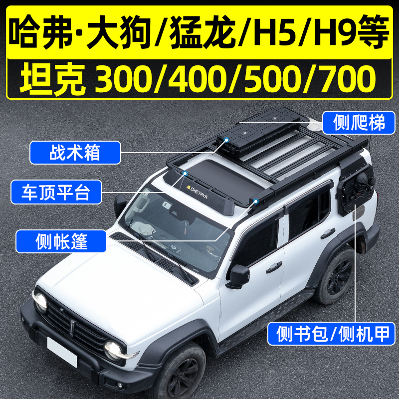 哈弗大狗車頂平臺H5爬梯坦克猛龍