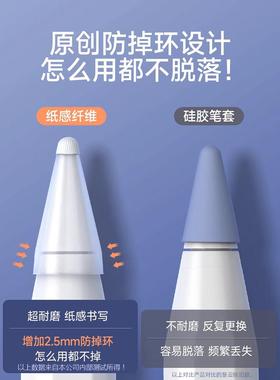 applepencil纤维笔尖套适用于苹果ipencil保护笔头套ipad平板apple pencil一二代1/2电容触控静音类纸膜耐磨