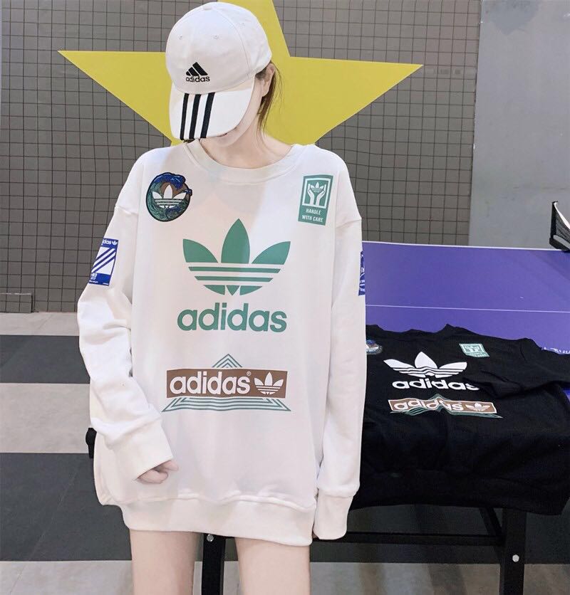 WH情侣套装卫衣男女同款宽松圆领百搭长袖纯棉外搭韩版时尚卫裤