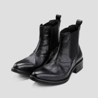cheanfit pointed-toe leather shoes with thick soles increase height by 6cm. Wizard shoes, niche Martin boots, men's retro Chelsea boots trend thumbnail 7