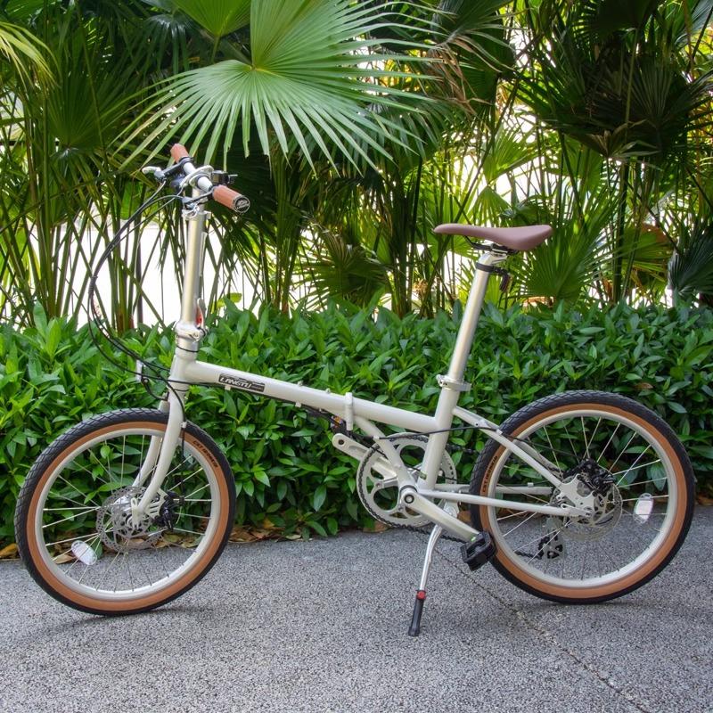 狼途20寸复古折叠自行车8速铬钼钢男女单车成人超轻便携D8免安装