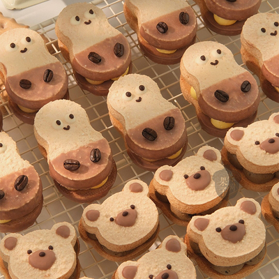 卡通花生小熊亚克力达克瓦兹模具