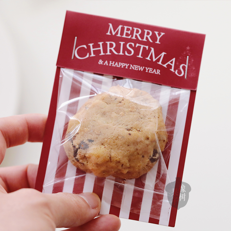 新款英文圣诞快乐饼干装饰背景卡片 烘焙用糖果蛋糕封口页眉卡头