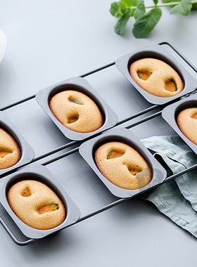 橡树果子椭圆磅蛋糕烤盘6连 蛋形玛德琳模具费南雪不粘烤盘铁线盘