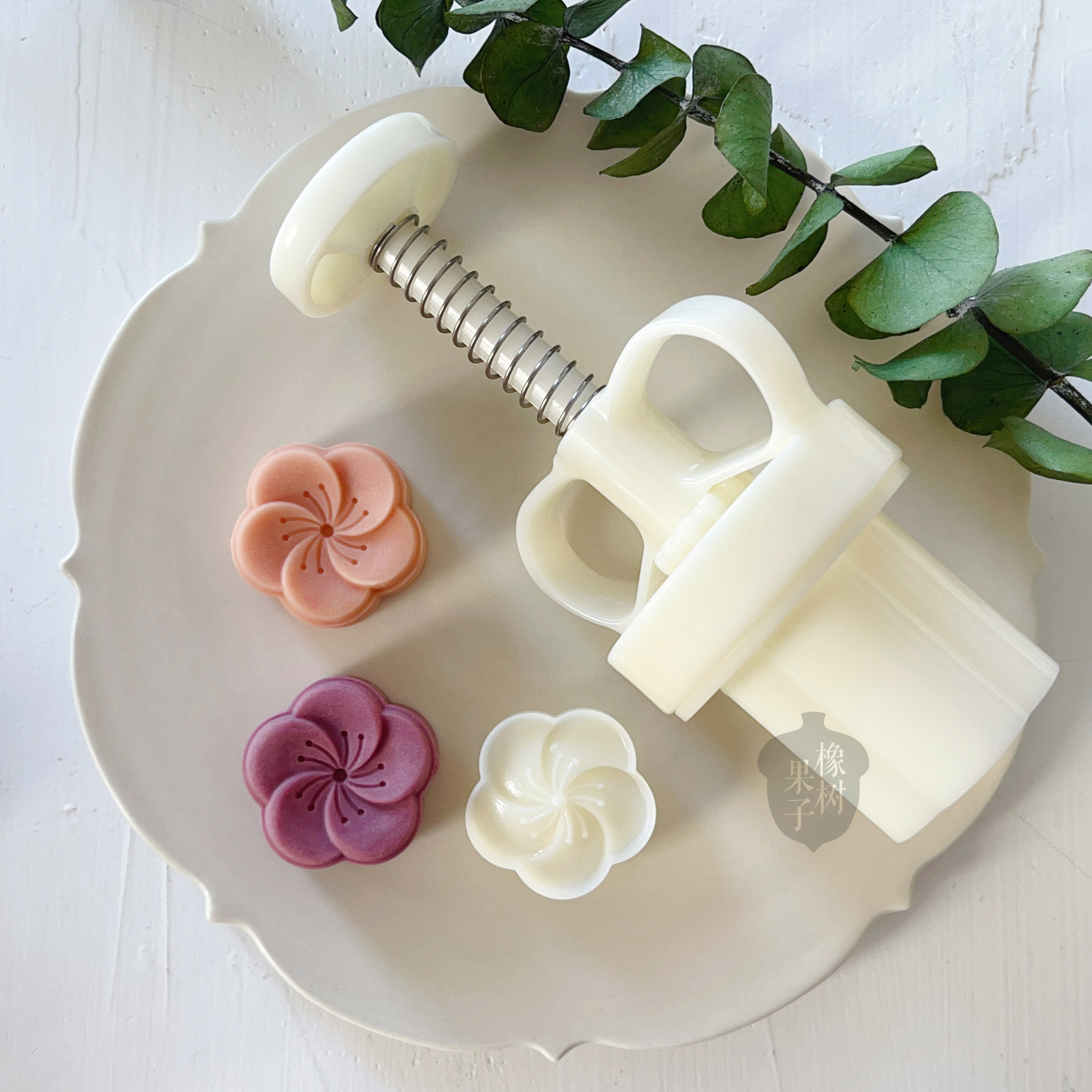 橡树果子ABS月饼模桃花辅食模
