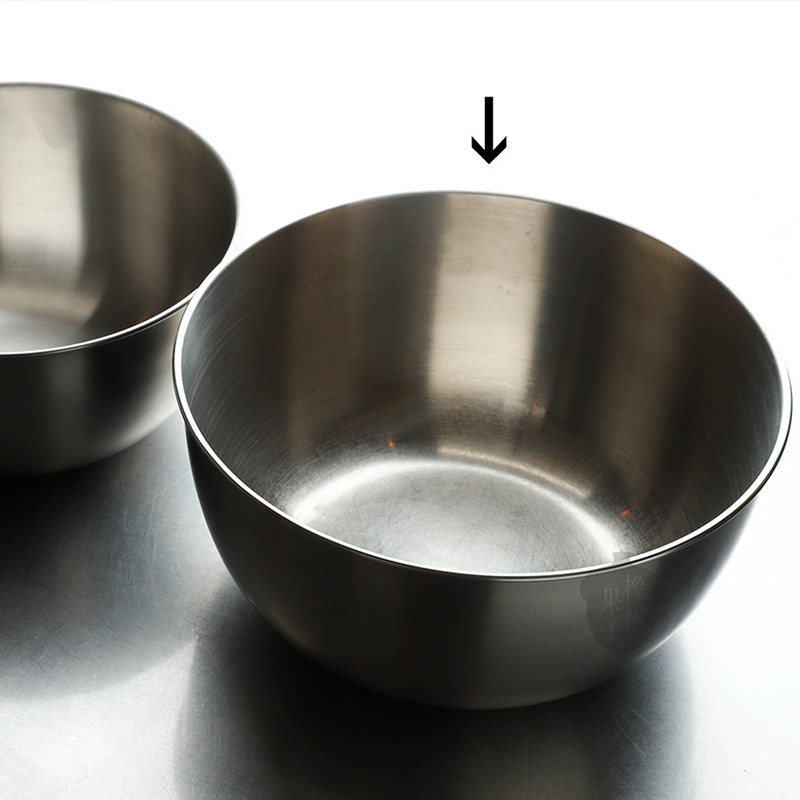 加深加厚不锈钢打蛋盆防飞溅家用烘焙沙拉碗料理盆发酵容器和面盆