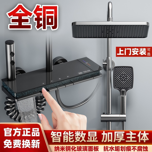 2025新款全铜恒温淋浴花洒