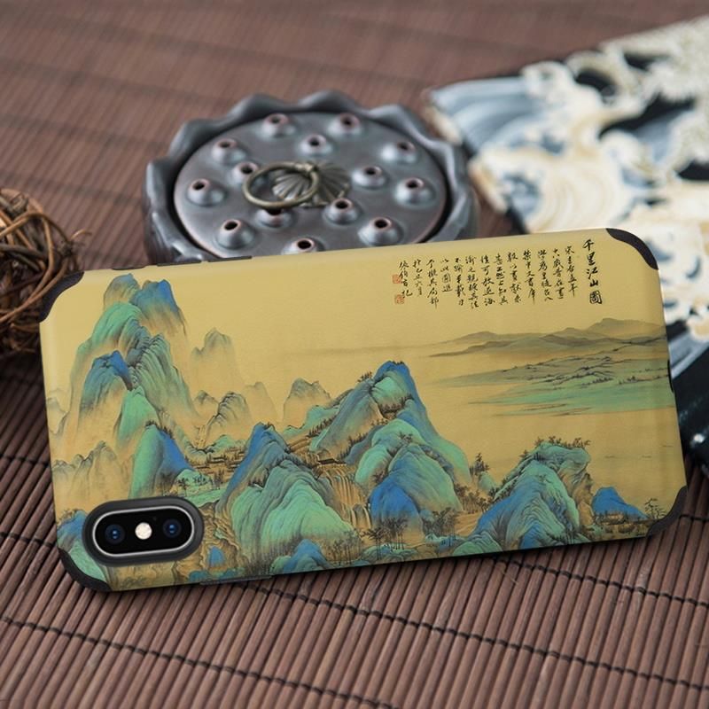 千里江山图手机壳中国风国画艺术复古适用苹果16pro华为pura80/iPhone15Promax小米14/vivo周边OPPO/13/12/11