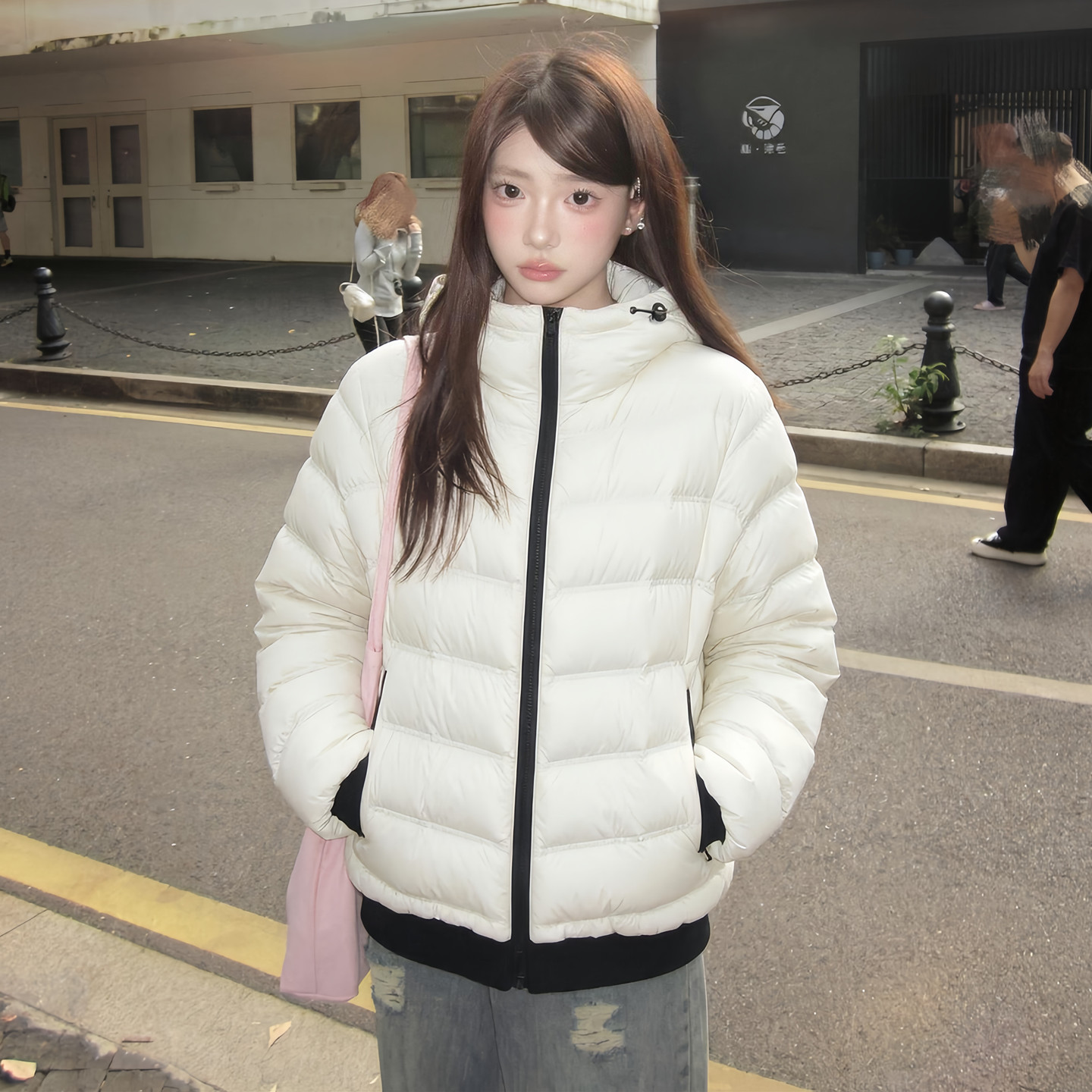 90白鸭绒短款甜美减龄羽绒服女秋冬休闲宽松韩版学生百搭保暖外套