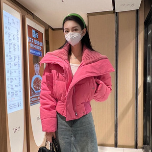 新款 宽松显瘦加厚保暖外套 90白鸭绒羽绒服女2026秋冬季 小个子短款