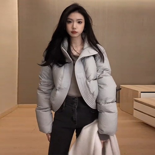 保命90白鸭绒羽绒服女短款外套