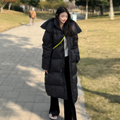 长款 设计感小众保暖外套 宽松韩版 90白鸭绒羽绒服女2025秋冬季 新款