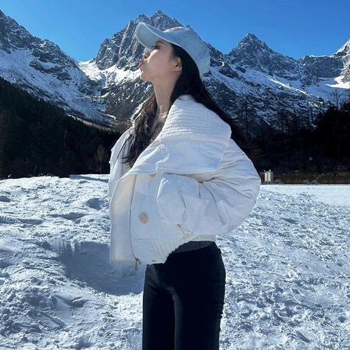 保命羊羔绒翻领短款外套