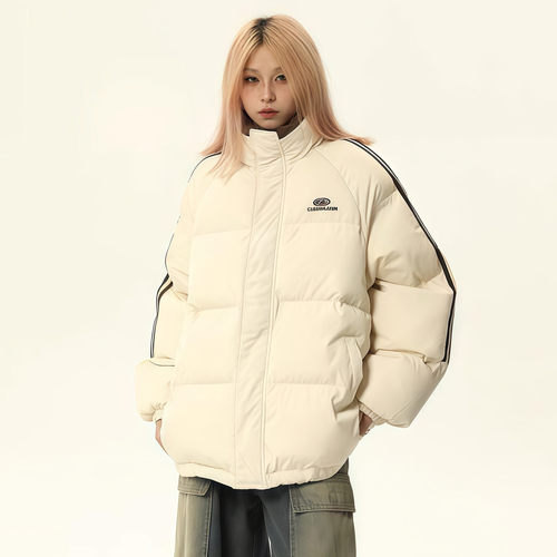 美式潮牌BF风复古加厚羽绒棉服