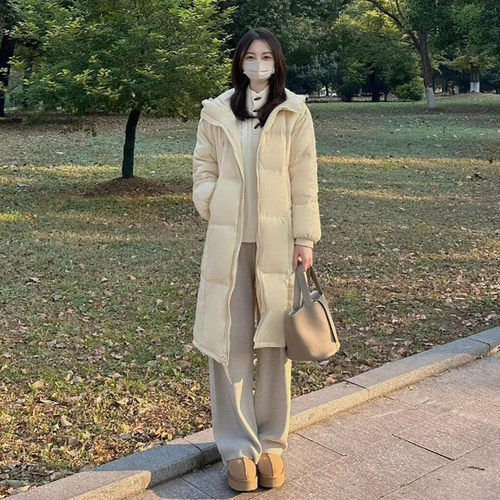连帽中长款羽绒棉服棉衣外套