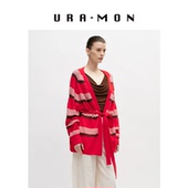 URA 休闲松弛感宽松廓形 新款 MON｜羊绒宽松镂空开衫 2026年春季