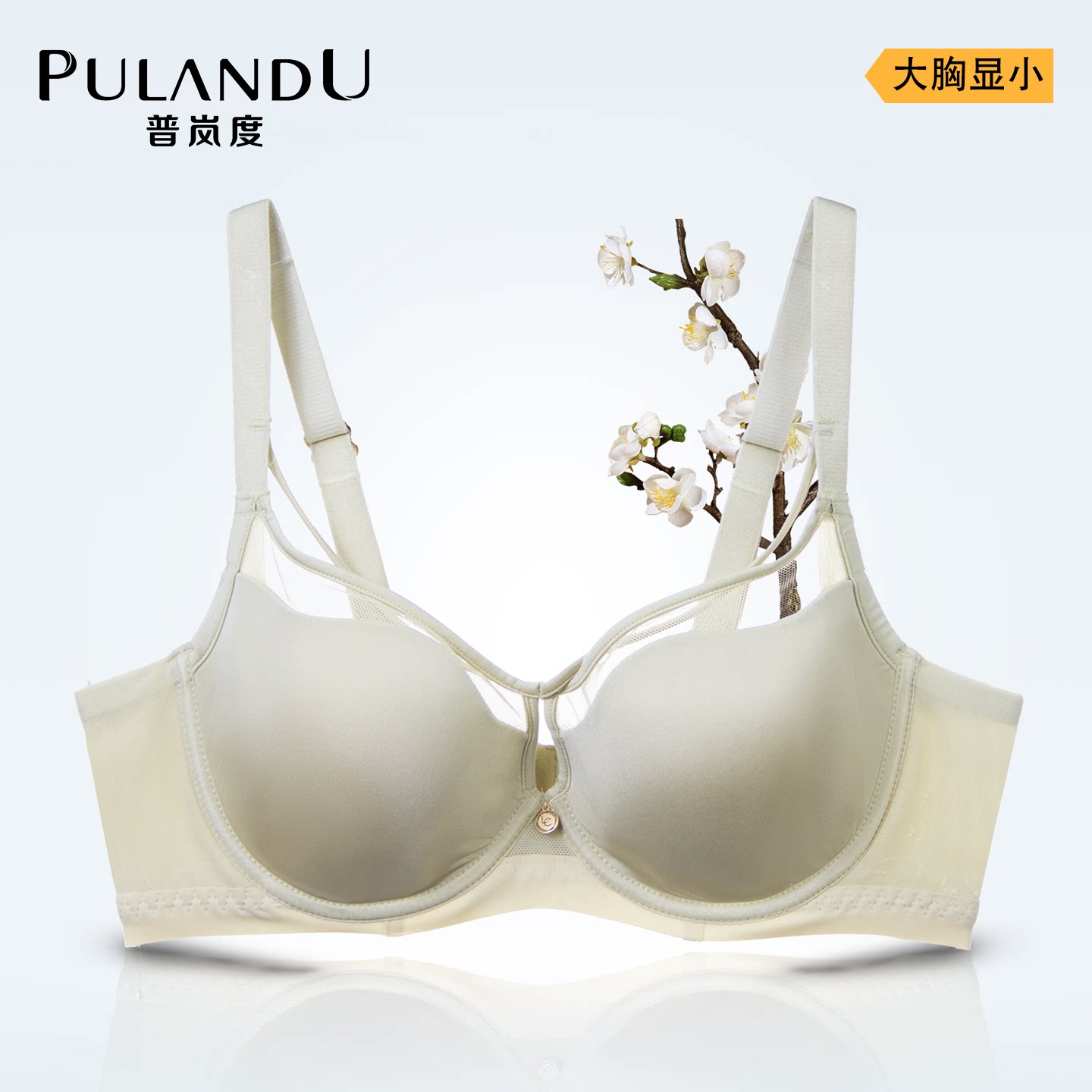 普岚度内衣女薄款大胸显小图片