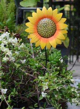 铁艺地插户外爬藤植物支架动物花园庭院创意卡通摆件园林装饰品