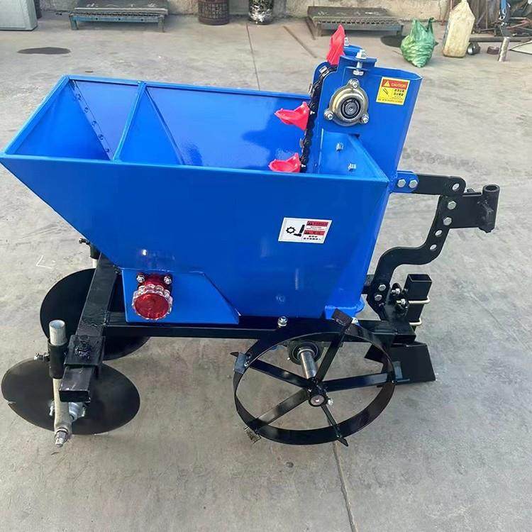 小型马铃薯洋芋播种机起垄手扶车带的双垄双行土豆播种机施肥播种