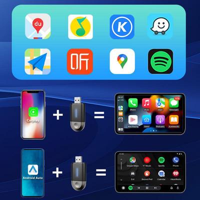哇噢无线Carplay盒子有线转模块车载转接器车机适配互联安卓迷你